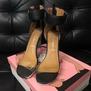 Jeffrey Campbell Soirée Clear Heeled Sandal